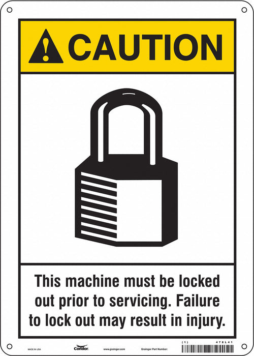 Safety Sign 14 in x 10 in Aluminum
