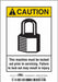 Safety Sign 5 inx3 1/2 in Vinyl