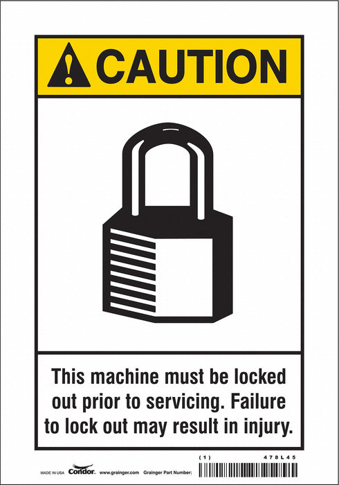 Safety Sign 10 in x 7 in Vinyl