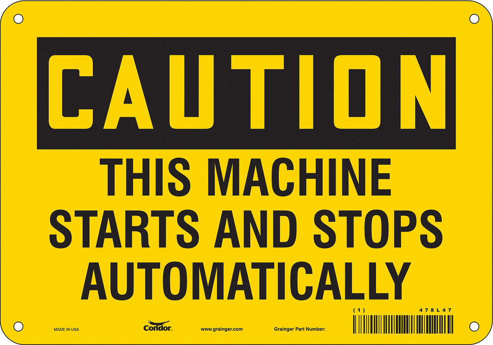 Safety Sign 7 in x 10 in Aluminum