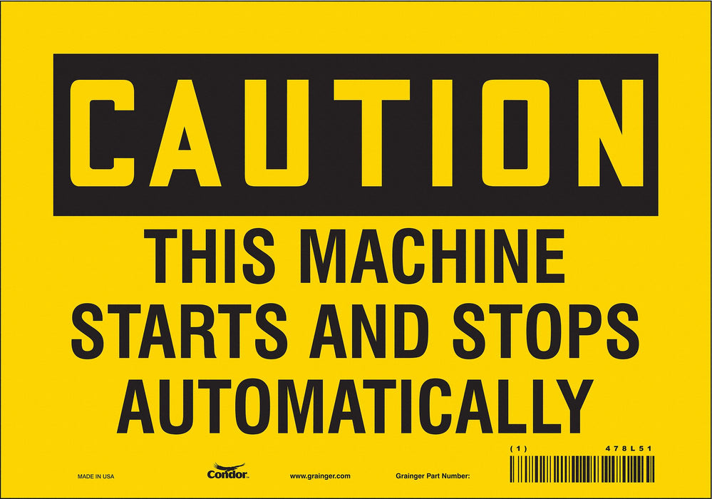 Safety Sign 7 inx10 in Vinyl