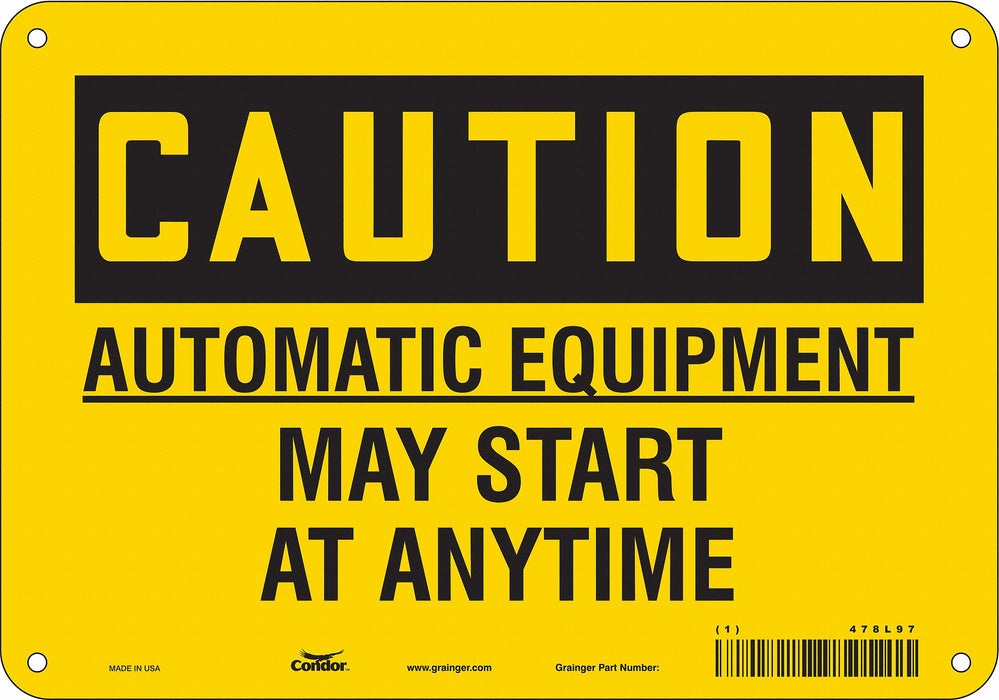 J9038 Safety Sign 7 inx10 in Polyethylene