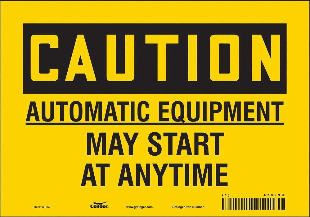 J9038 Safety Sign 7 inx10 in Vinyl