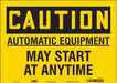 J9038 Safety Sign 10 inx14 in Vinyl