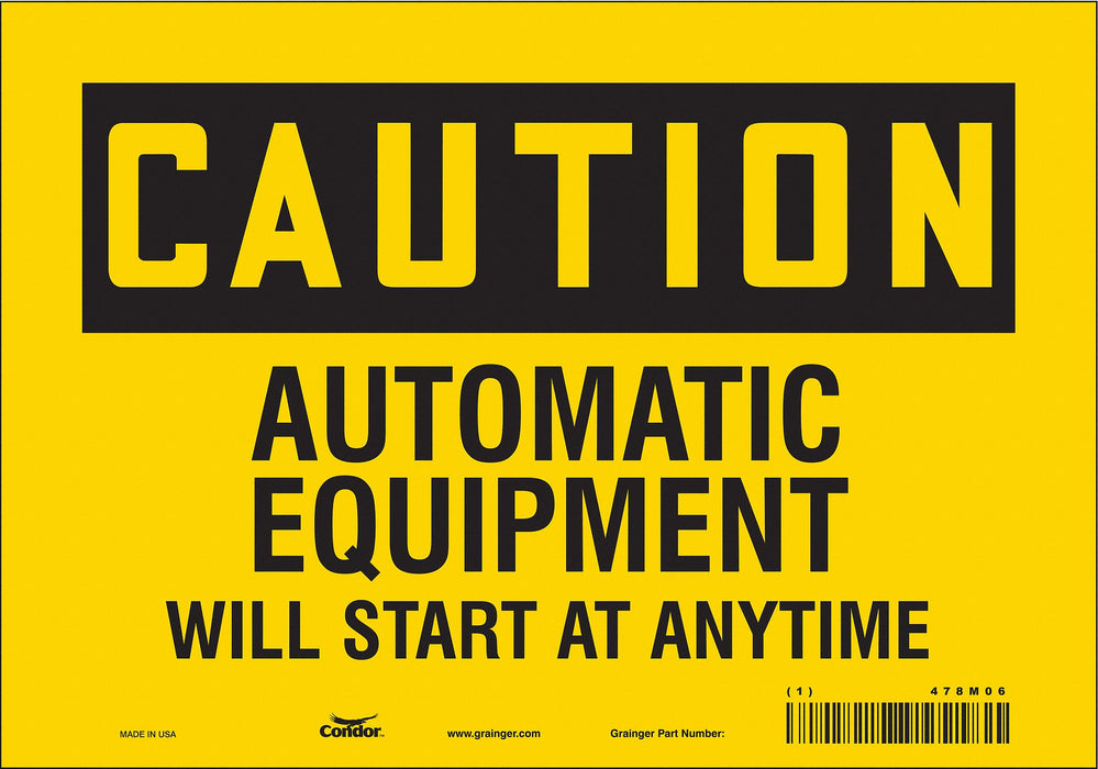 Safety Sign 7 in x 10 in Vinyl
