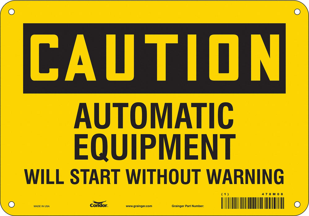 Safety Sign 7 in x 10 in Aluminum