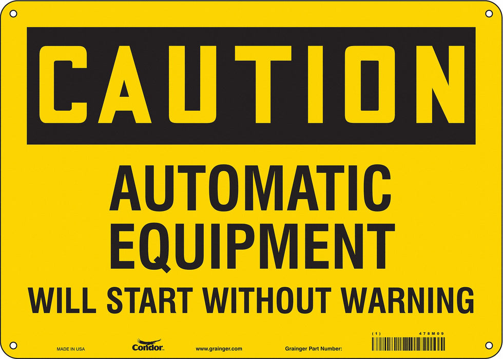Safety Sign 10 inx14 in Aluminum