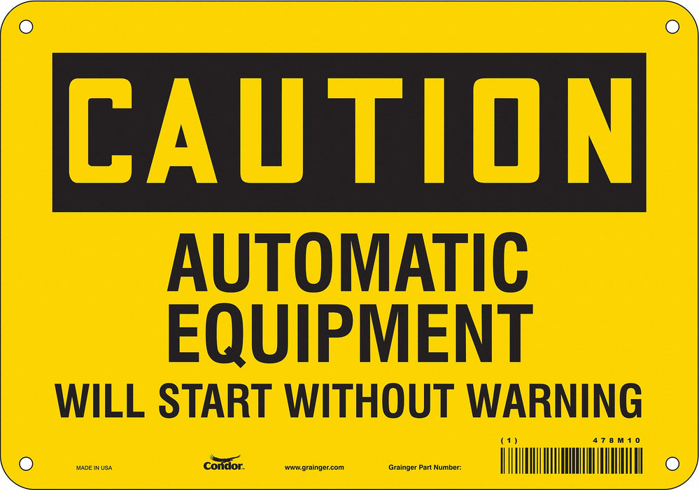 Safety Sign 7 in x 10 in Polyethylene