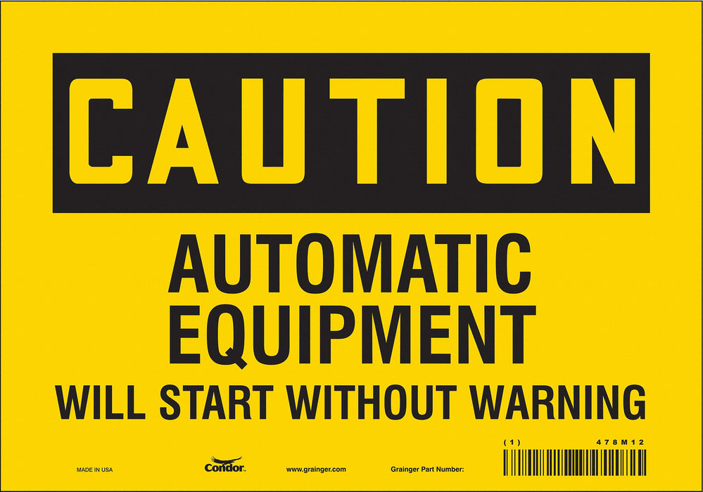 Safety Sign 7 inx10 in Vinyl