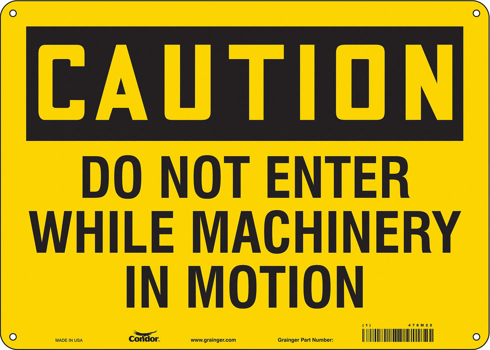 Safety Sign 10 in x 14 in Aluminum