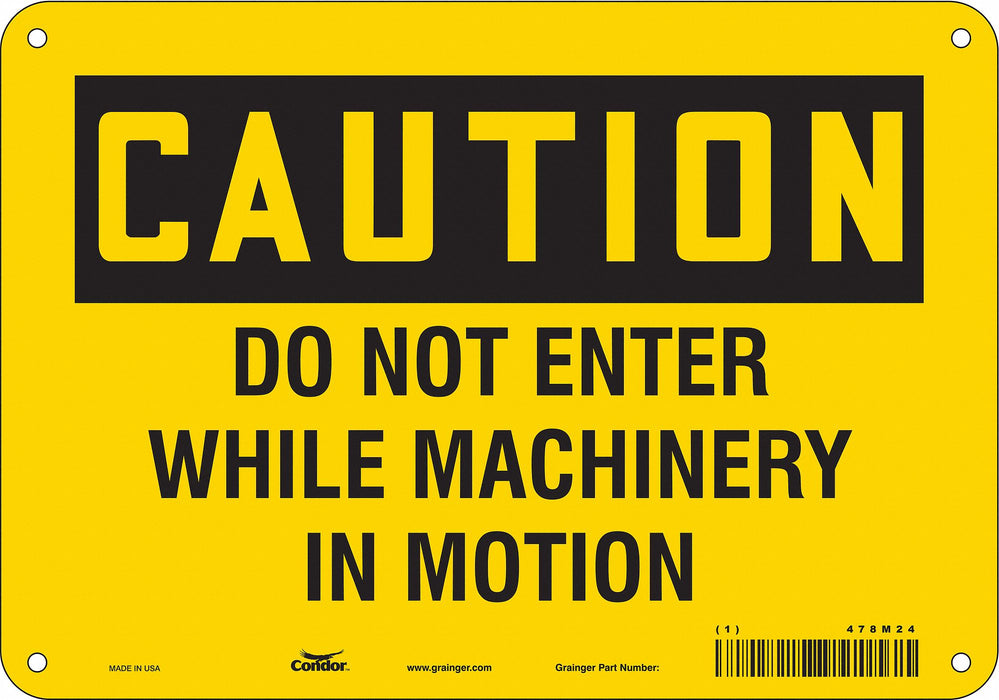 Safety Sign 7 in x 10 in Polyethylene