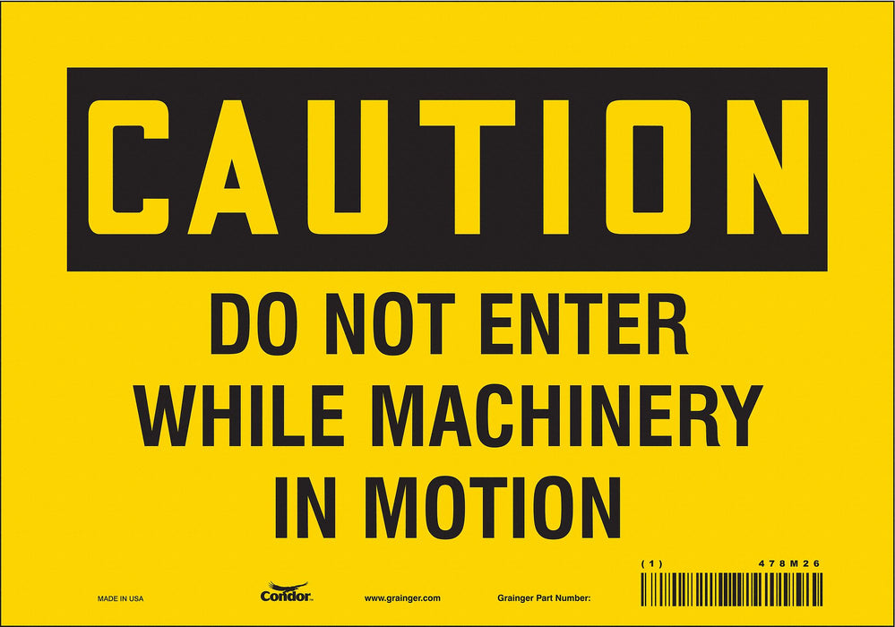 Safety Sign 7 in x 10 in Vinyl