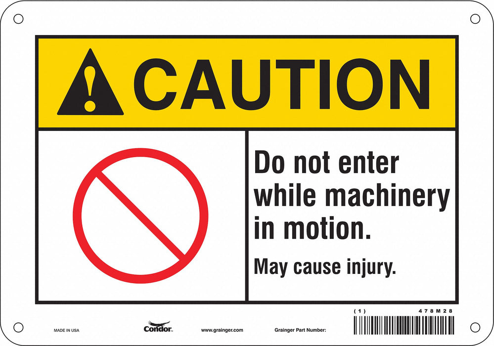 Safety Sign 7 in x 10 in Aluminum