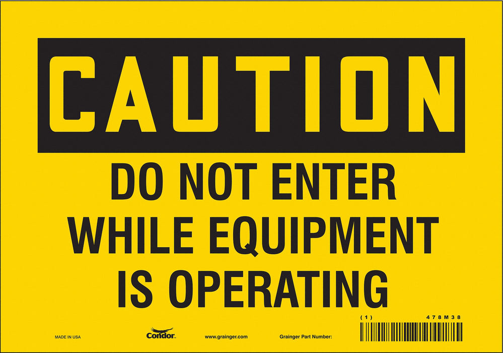 Safety Sign 7 in x 10 in Vinyl