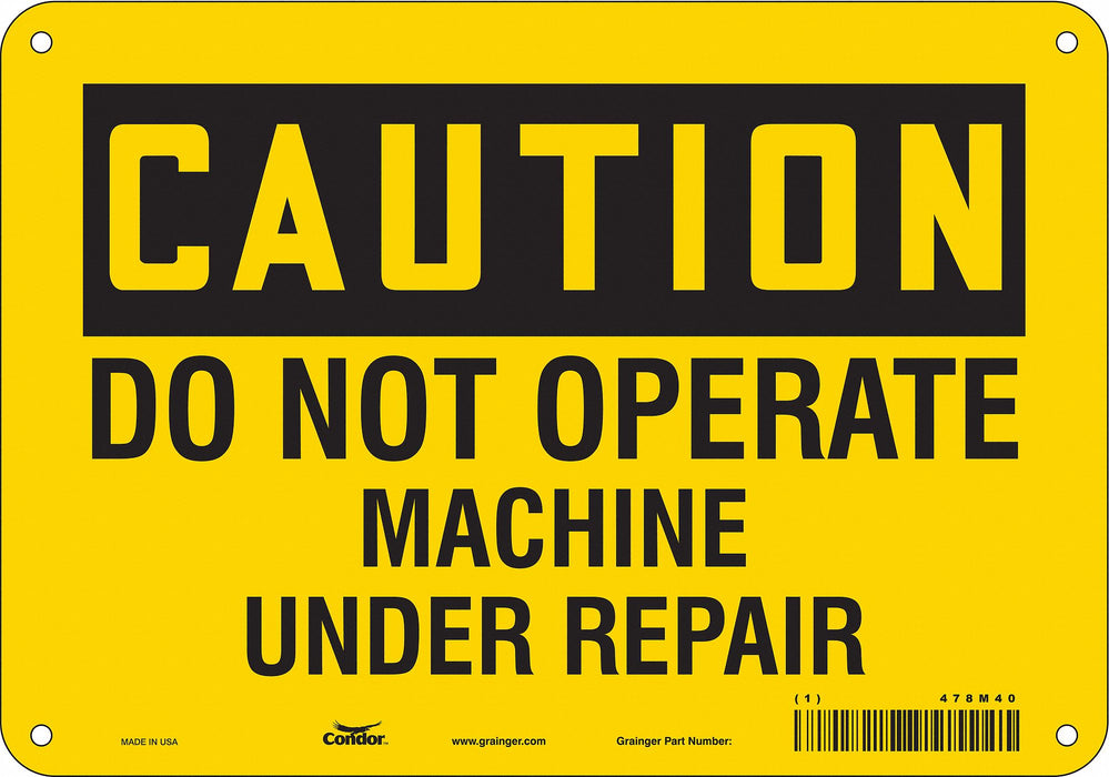 Safety Sign 7 in x 10 in Aluminum
