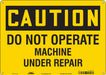 Safety Sign 10 inx14 in Polyethylene