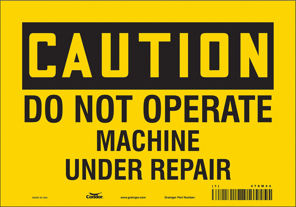 Safety Sign 7 inx10 in Vinyl