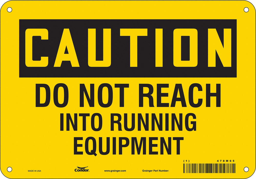 Safety Sign 7 in x 10 in Aluminum