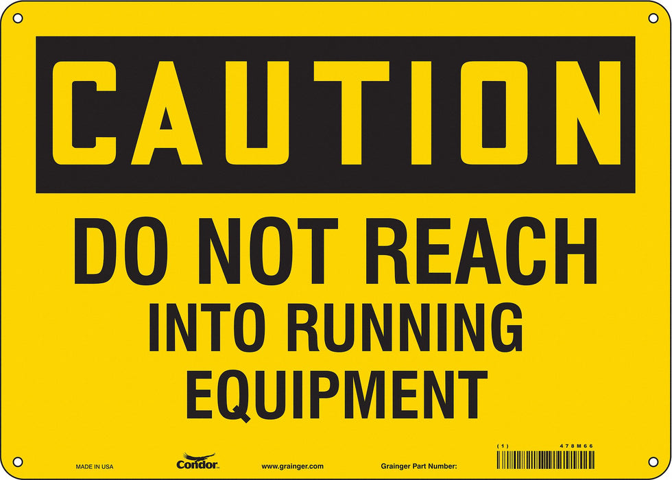 Safety Sign 10 in x 14 in Aluminum