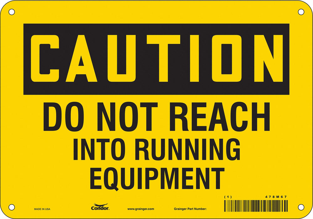 Safety Sign 7 in x 10 in Polyethylene