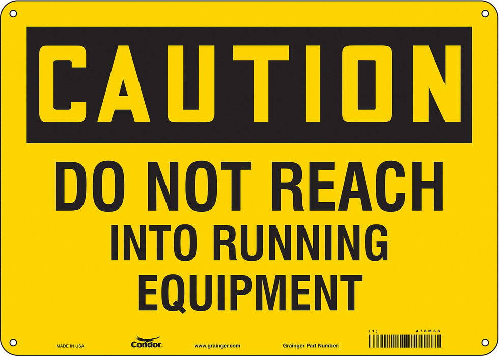 Safety Sign 10 in x 14 in Polyethylene