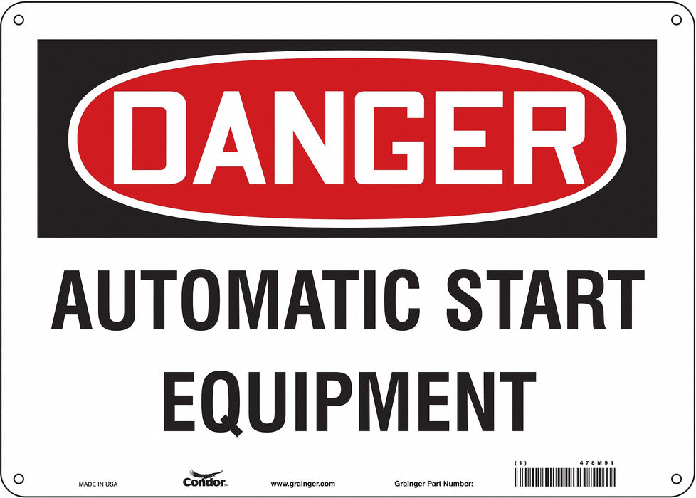 Safety Sign 10 inx14 in Aluminum