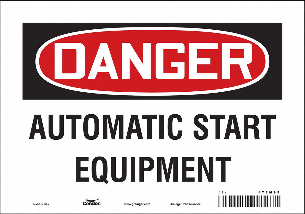 Safety Sign 7 in x 10 in Vinyl