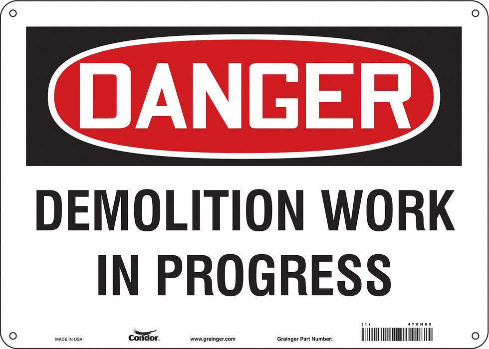 Safety Sign 10 inx14 in Aluminum