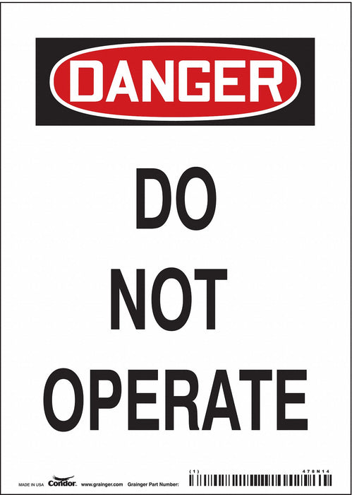 Safety Sign 5 in x 7 in Magnetic Vinyl