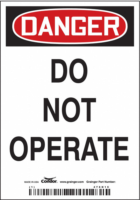 Safety Sign 5in x 3.5in Vinyl
