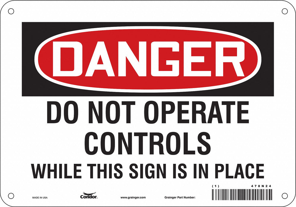 Safety Sign 7 in x 10 in Aluminum