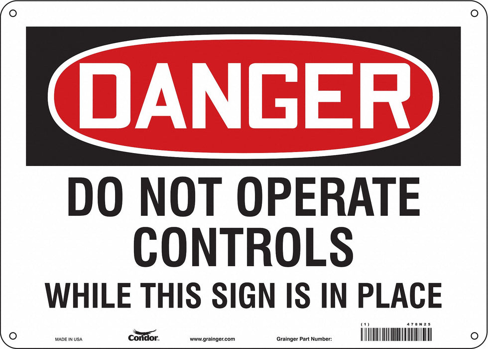 Safety Sign 10 in x 14 in Aluminum