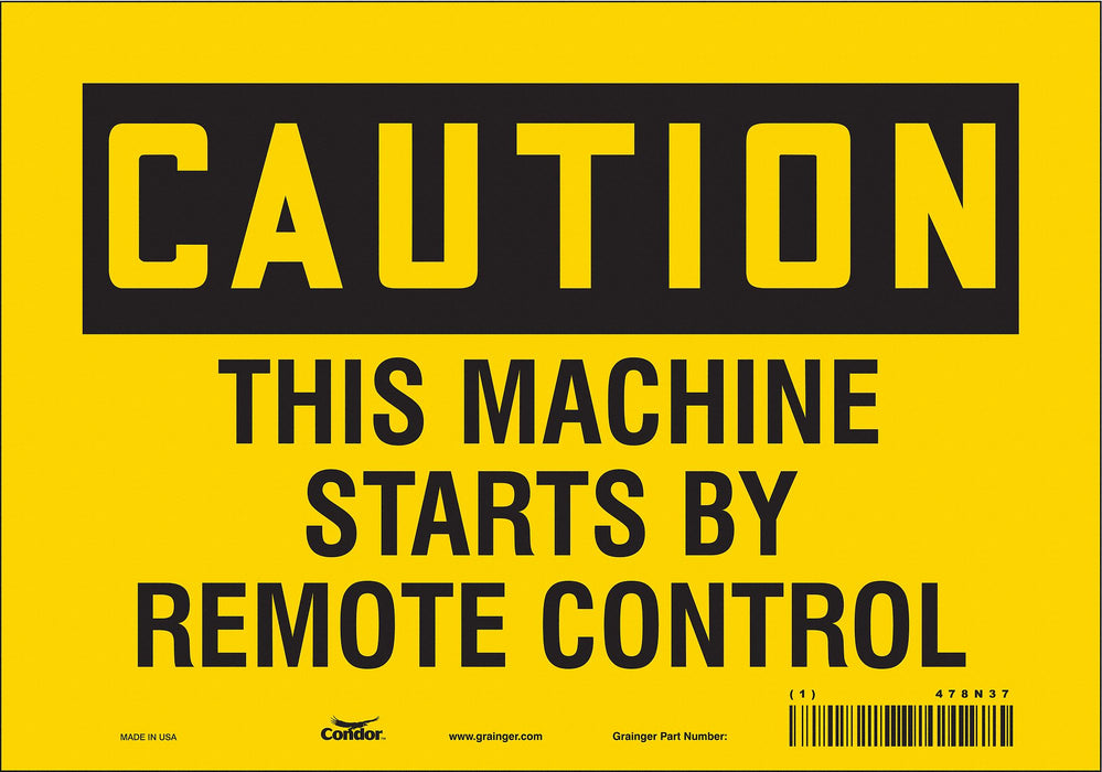 Safety Sign 7 in x 10 in Vinyl