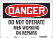 Safety Sign 10 in x 14 in Polyethylene