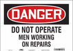 Safety Sign 10 in x 14 in Vinyl
