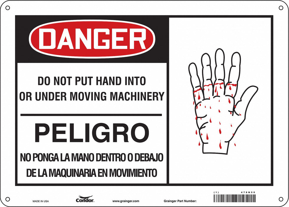 Safety Sign 10 inx14 in Polyethylene