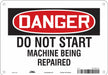Safety Sign 7 in x 10 in Aluminum