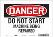Safety Sign 7 in x 10 in Vinyl