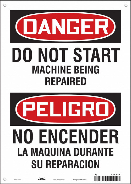 Safety Sign 14 inx10 in Vinyl