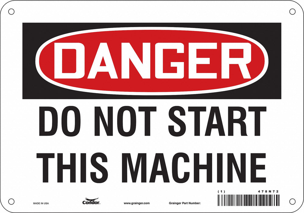 Safety Sign 7 in x 10 in Aluminum