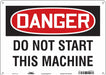 Safety Sign 10 in x 14 in Aluminum