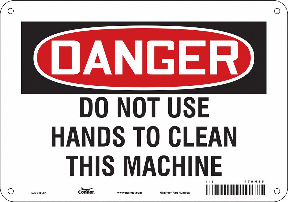 Safety Sign 7 in x 10 in Aluminum