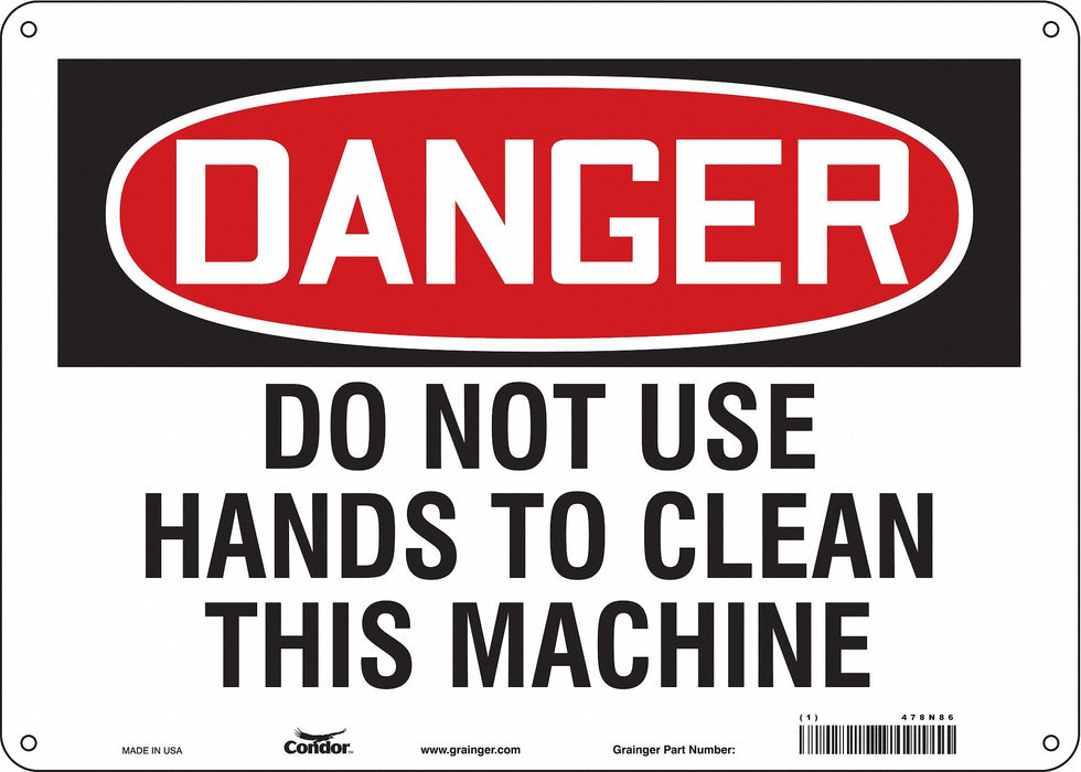 Safety Sign 10 in x 14 in Aluminum