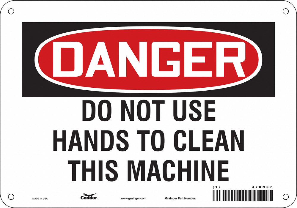 Safety Sign 7 in x 10 in Polyethylene