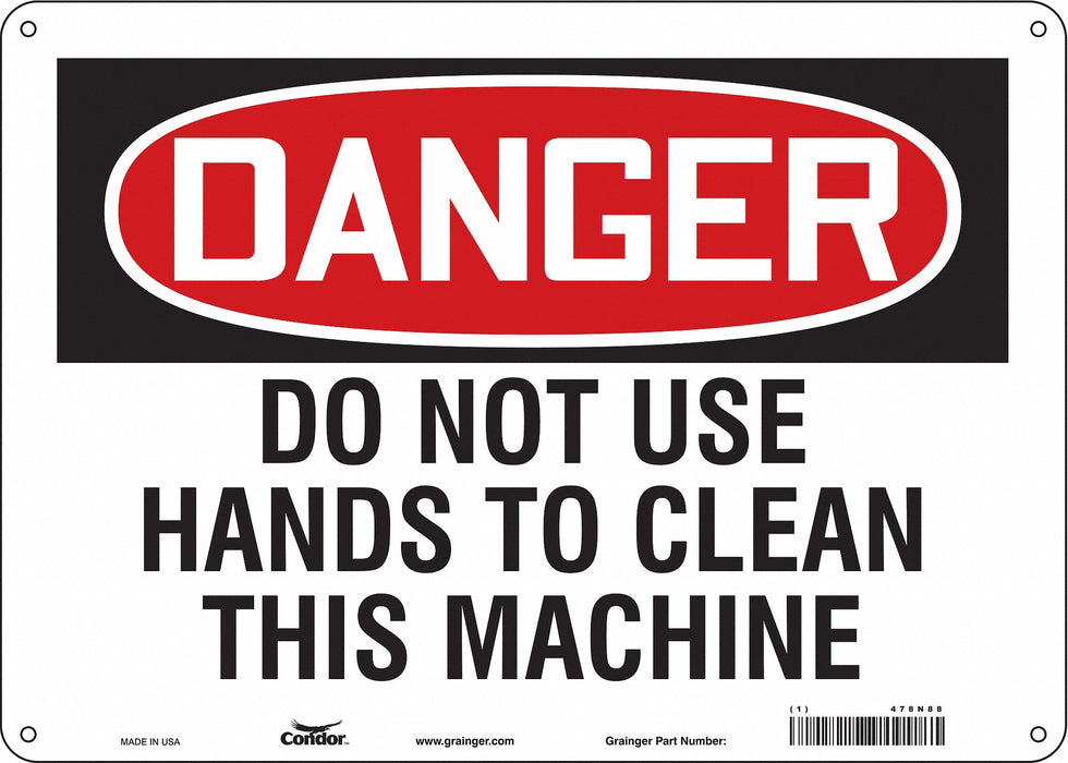 Safety Sign 10 in x 14 in Polyethylene