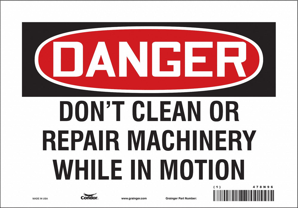 Safety Sign 7 inx10 in Vinyl