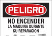 Safety Sign 10 in x 14 in Vinyl