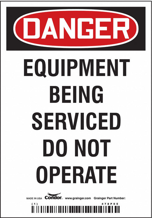 Safety Sign 10 inx14 in Magnetic Vinyl