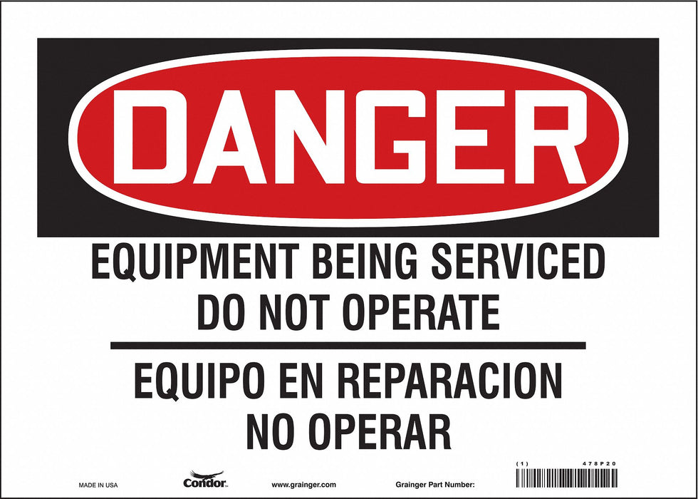 Safety Sign 10 in x 14 in Vinyl