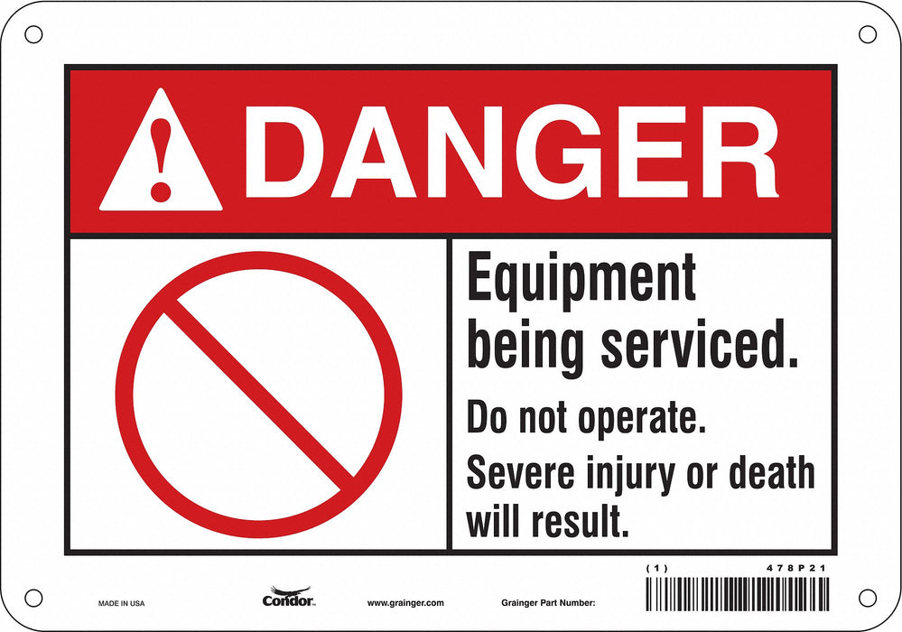 Safety Sign 7 in x 10 in Aluminum